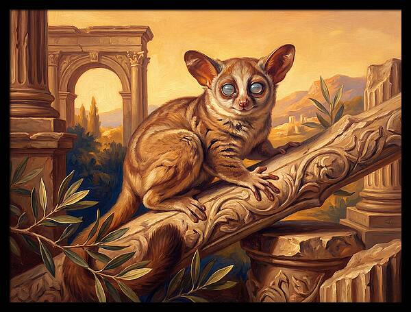 Bushbaby Among Ancient Ruins