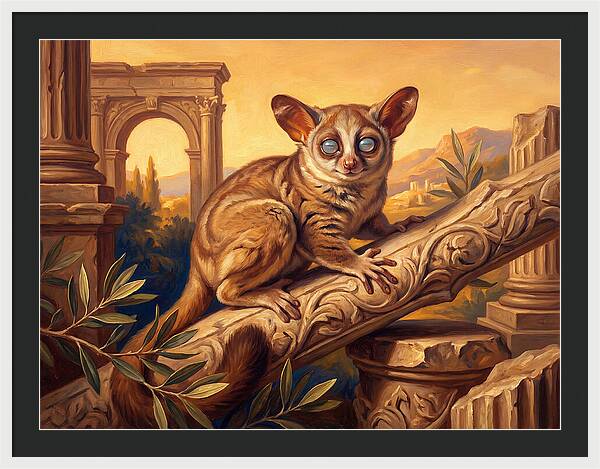 Bushbaby Among Ancient Ruins