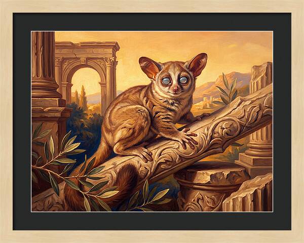 Bushbaby Among Ancient Ruins