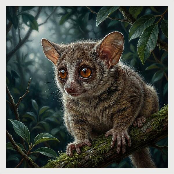 Bushbaby Among Lush Foliage