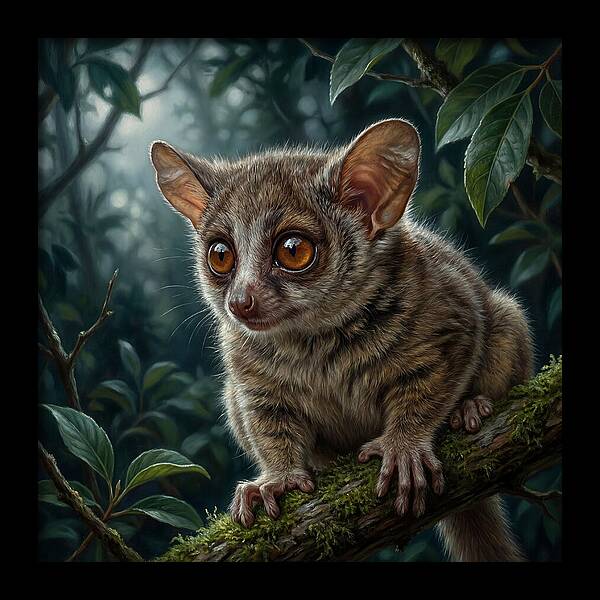 Bushbaby Among Lush Foliage