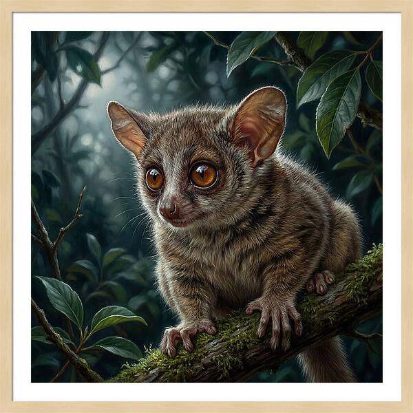 Bushbaby Among Lush Foliage