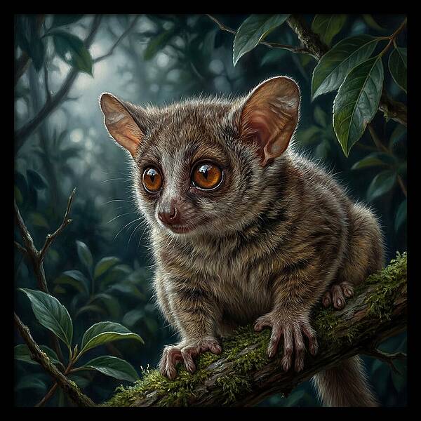 Bushbaby Among Lush Foliage