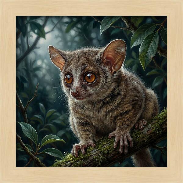 Bushbaby Among Lush Foliage