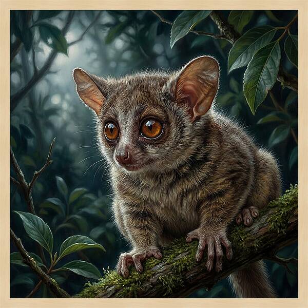 Bushbaby Among Lush Foliage