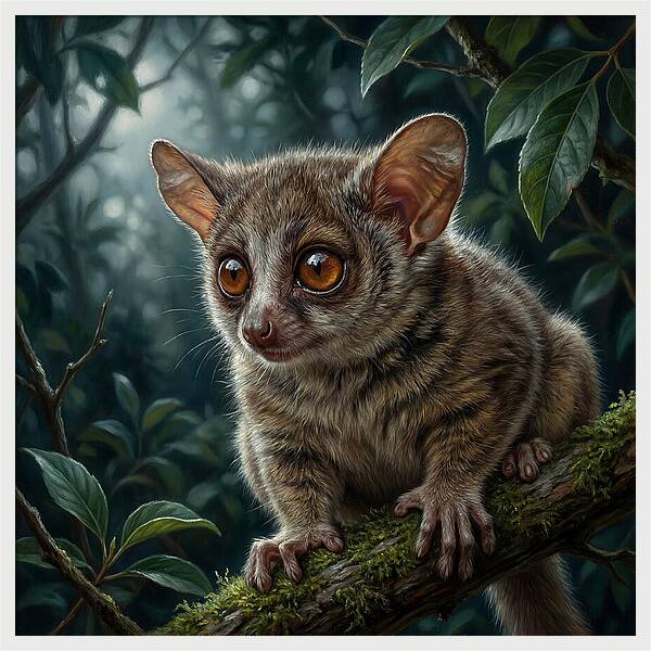 Bushbaby Among Lush Foliage