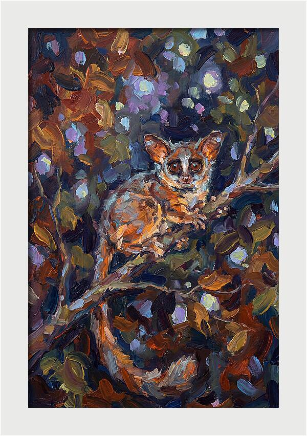 Bushbaby Among Vibrant Foliage