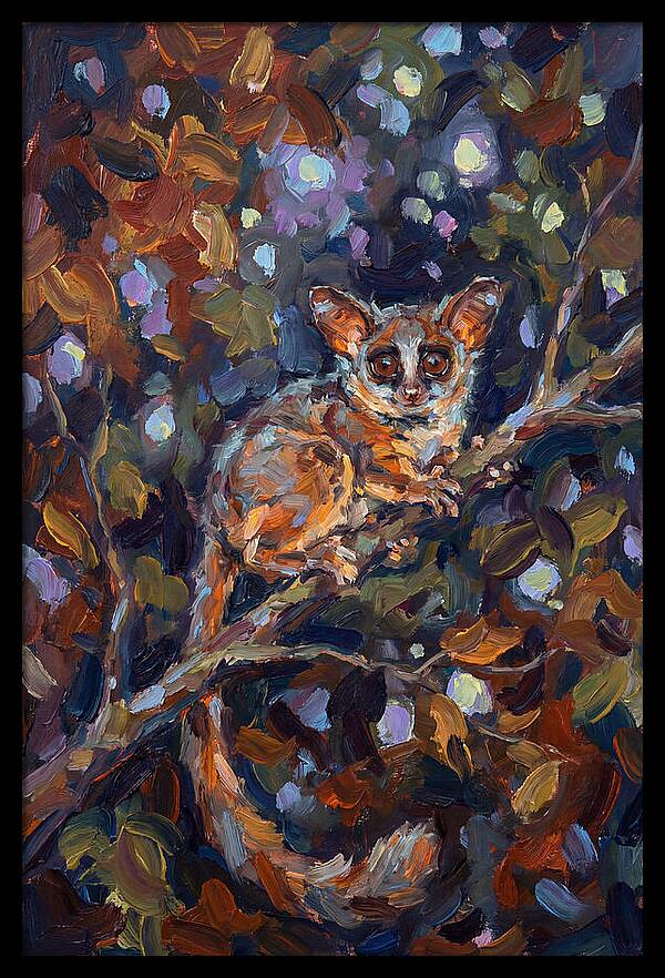 Bushbaby Among Vibrant Foliage