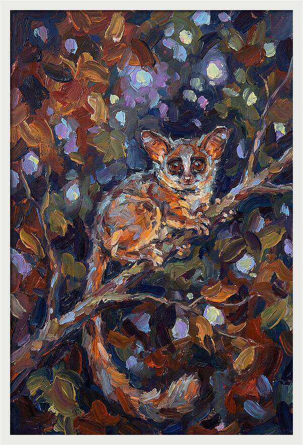 Bushbaby Among Vibrant Foliage
