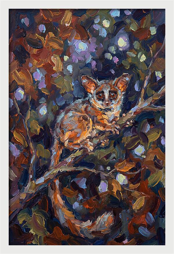 Bushbaby Among Vibrant Foliage