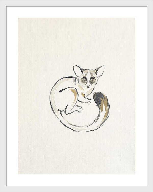 Bushbaby In Minimalist Style