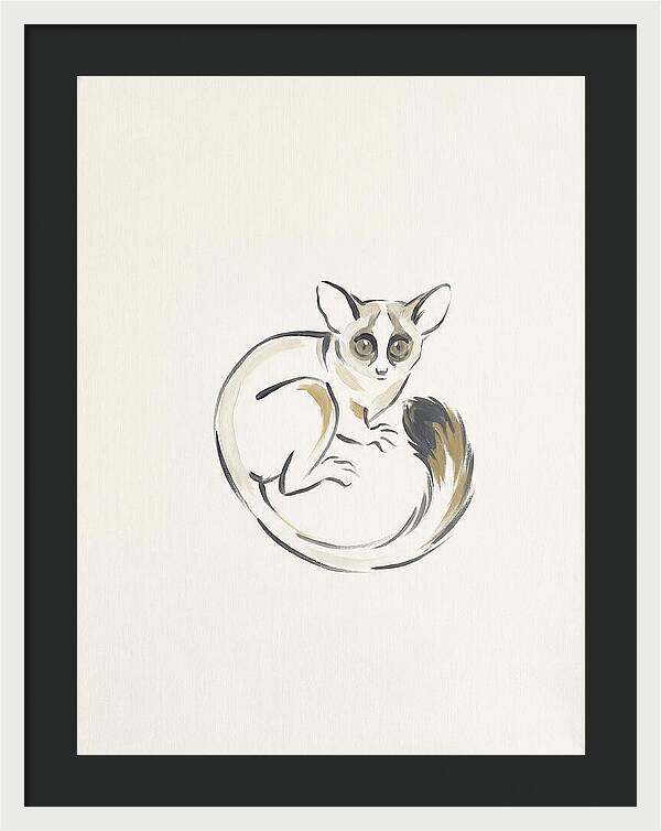 Bushbaby In Minimalist Style