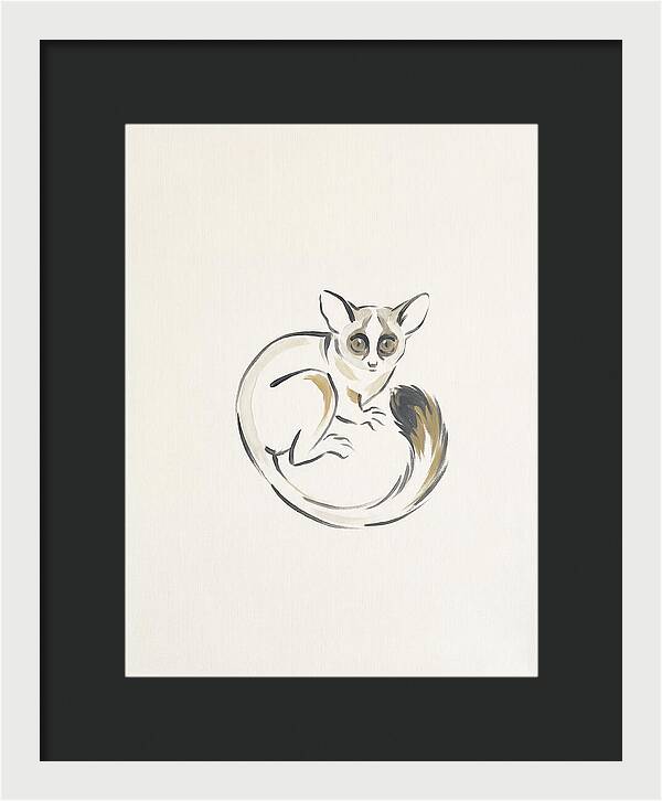 Bushbaby In Minimalist Style