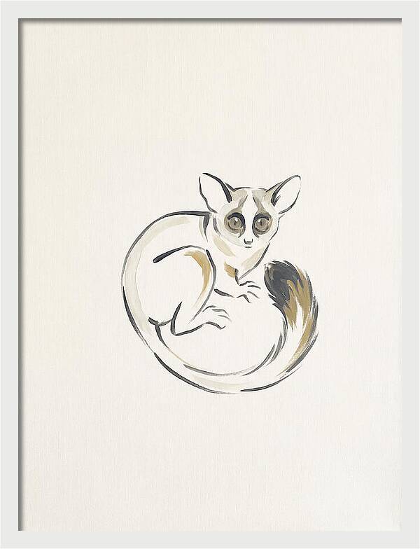 Bushbaby In Minimalist Style