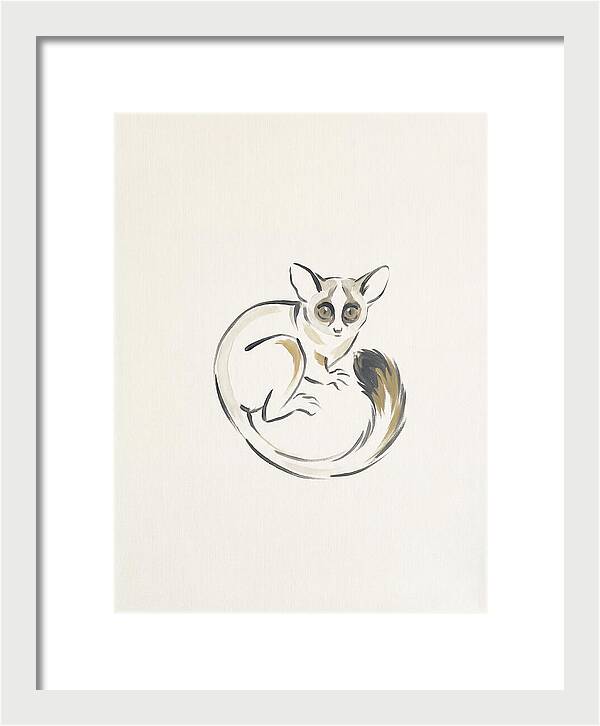 Bushbaby In Minimalist Style