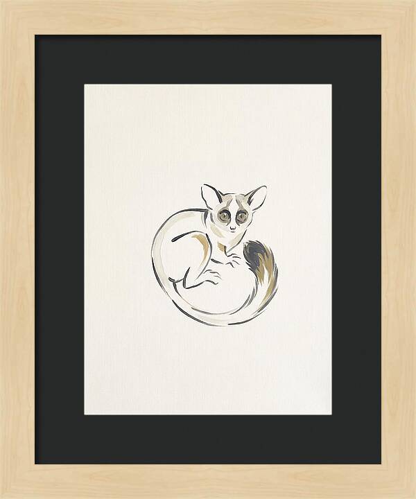 Bushbaby In Minimalist Style