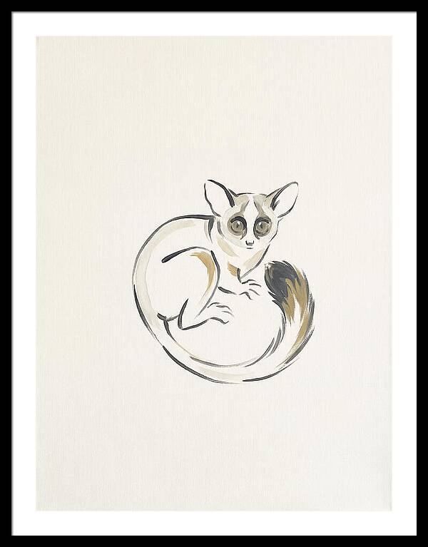 Bushbaby In Minimalist Style