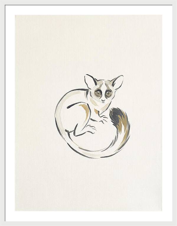 Bushbaby In Minimalist Style