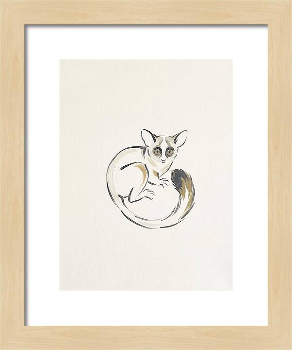 Bushbaby In Minimalist Style
