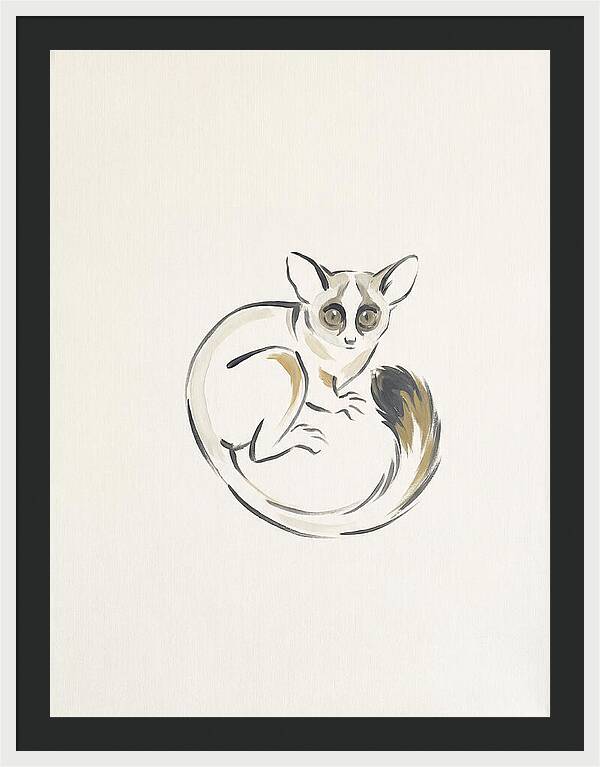 Bushbaby In Minimalist Style