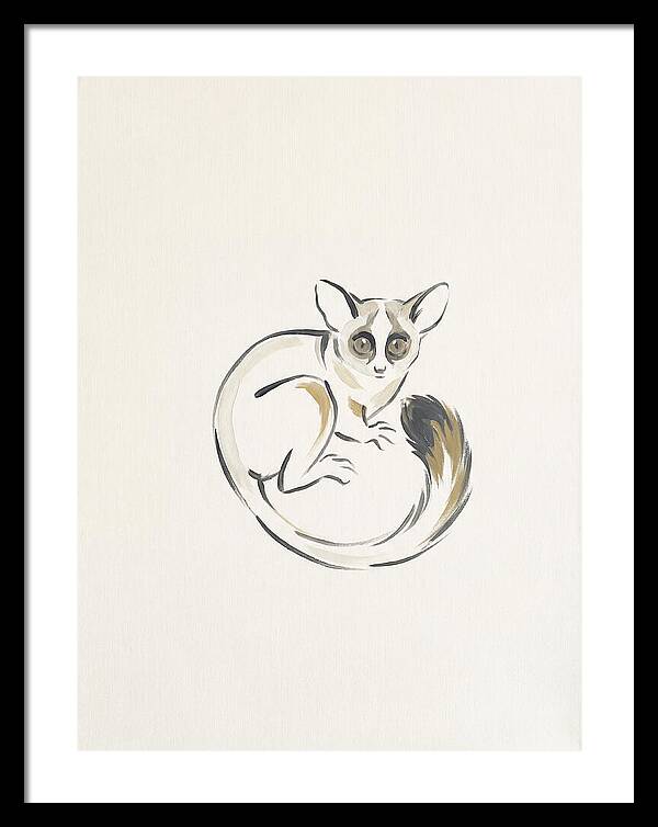 Bushbaby In Minimalist Style