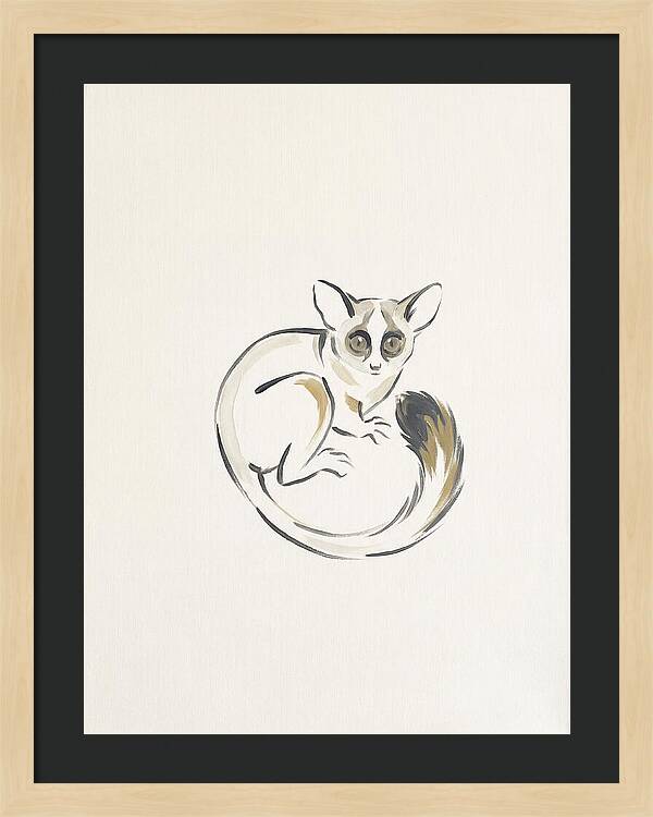 Bushbaby In Minimalist Style