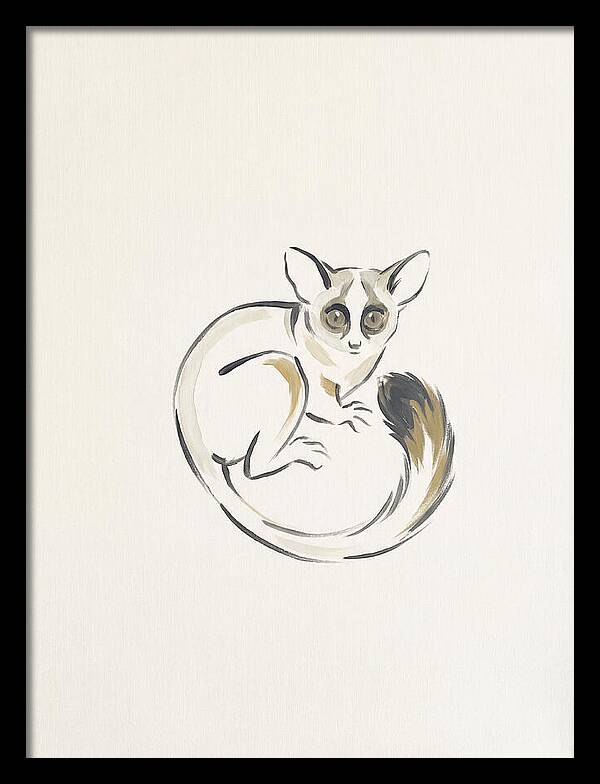 Bushbaby In Minimalist Style