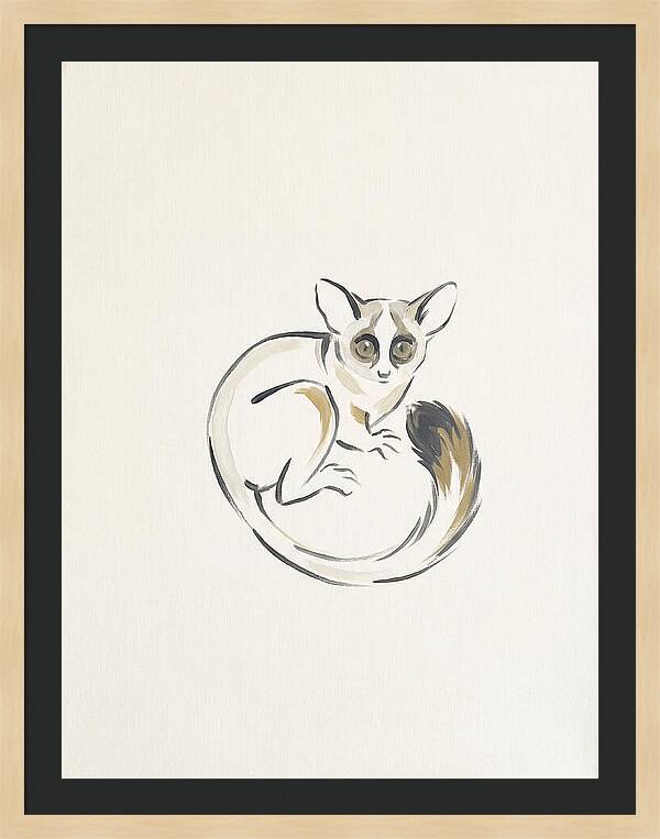 Bushbaby In Minimalist Style