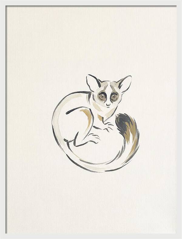 Bushbaby In Minimalist Style