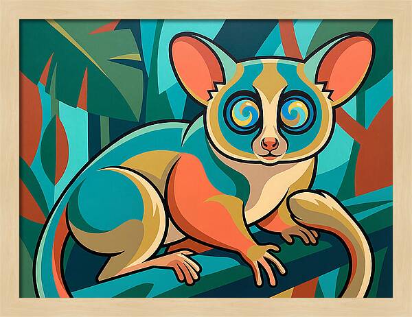 Bushbaby In Vibrant Colors
