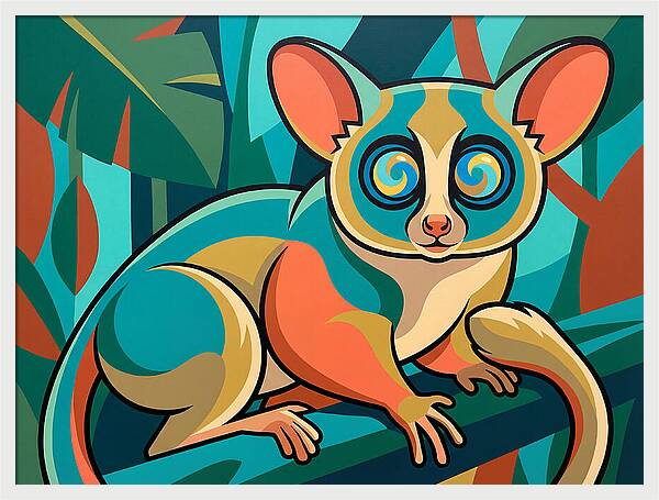 Bushbaby In Vibrant Colors