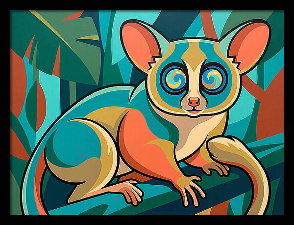 Bushbaby In Vibrant Colors