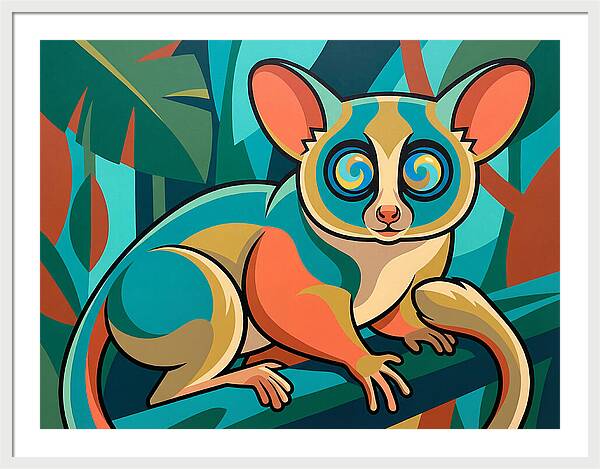 Bushbaby In Vibrant Colors