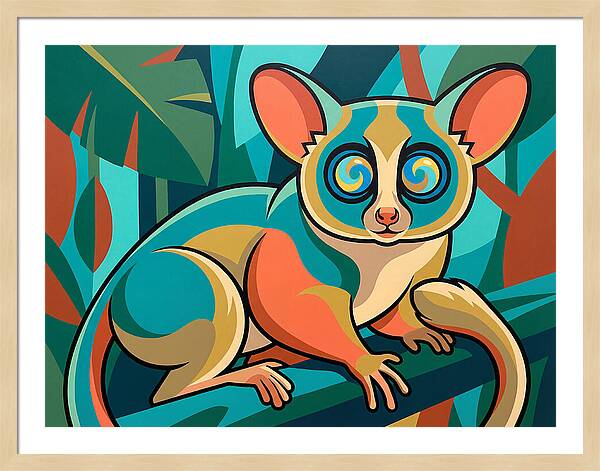 Bushbaby In Vibrant Colors