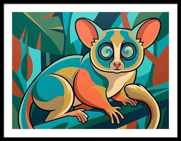 Bushbaby In Vibrant Colors