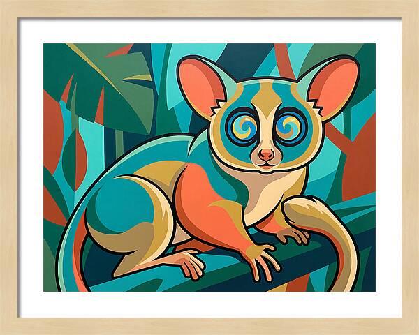Bushbaby In Vibrant Colors