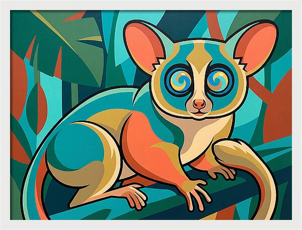 Bushbaby In Vibrant Colors