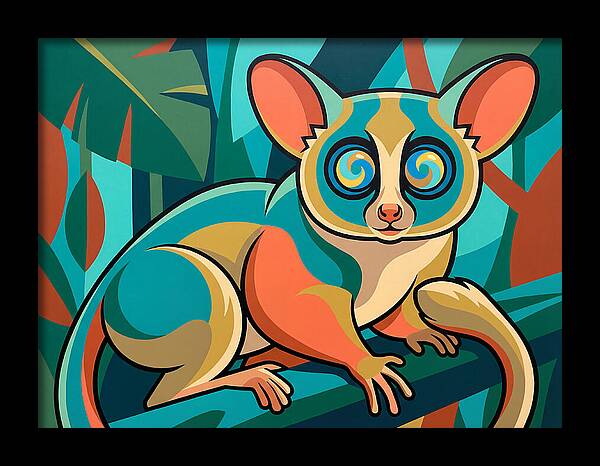 Bushbaby In Vibrant Colors