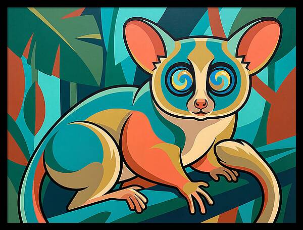 Bushbaby In Vibrant Colors
