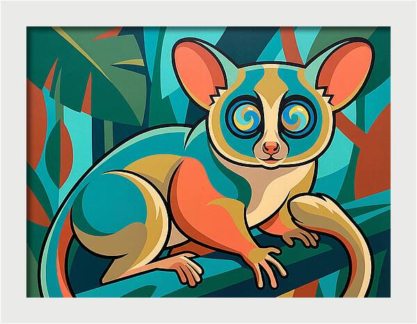 Bushbaby In Vibrant Colors