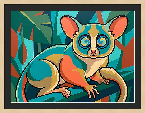 Bushbaby In Vibrant Colors