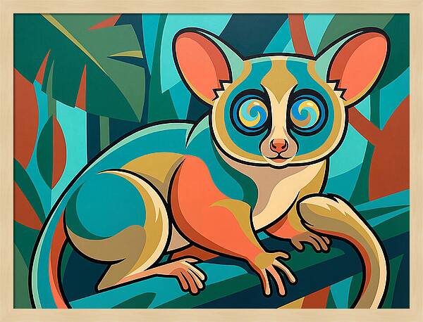 Bushbaby In Vibrant Colors