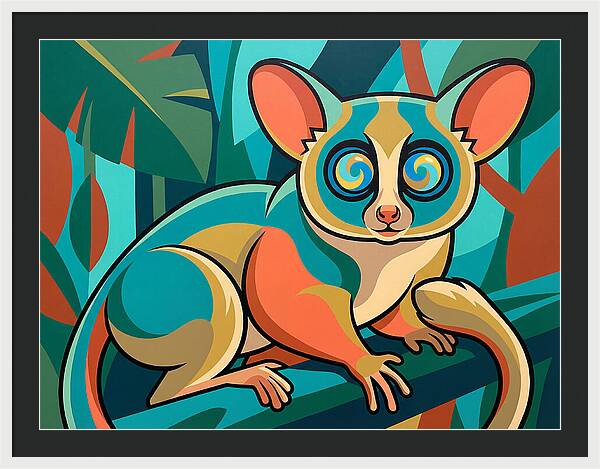 Bushbaby In Vibrant Colors