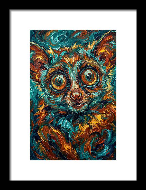 Bushbaby In Vibrant Swirls