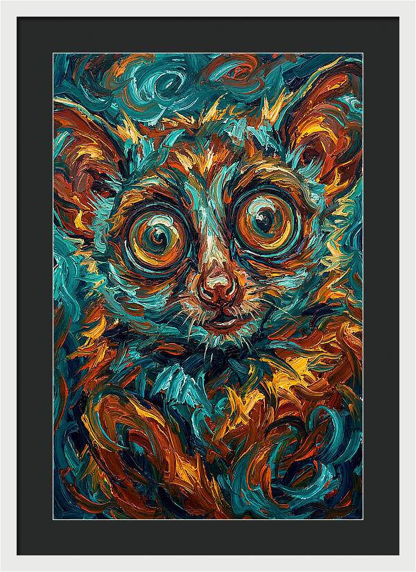 Bushbaby In Vibrant Swirls