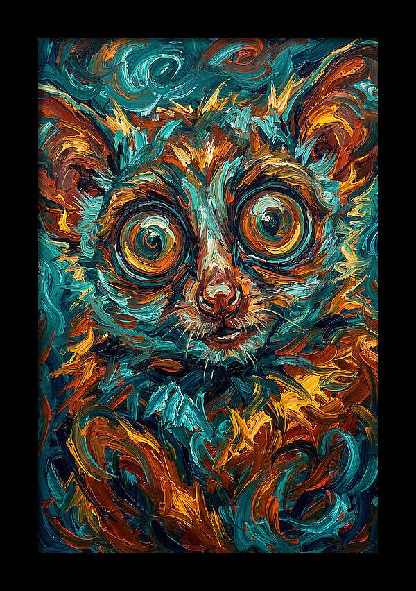 Bushbaby In Vibrant Swirls