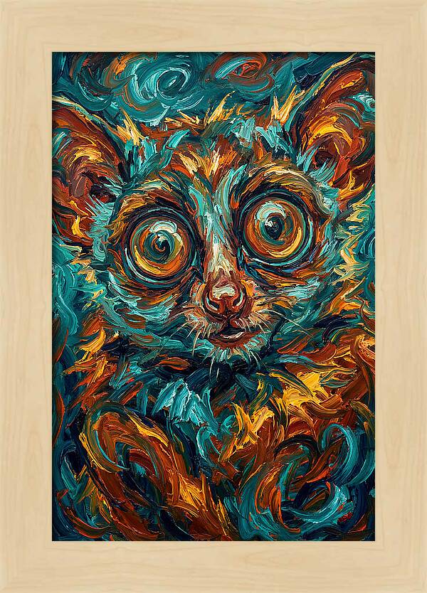 Bushbaby In Vibrant Swirls