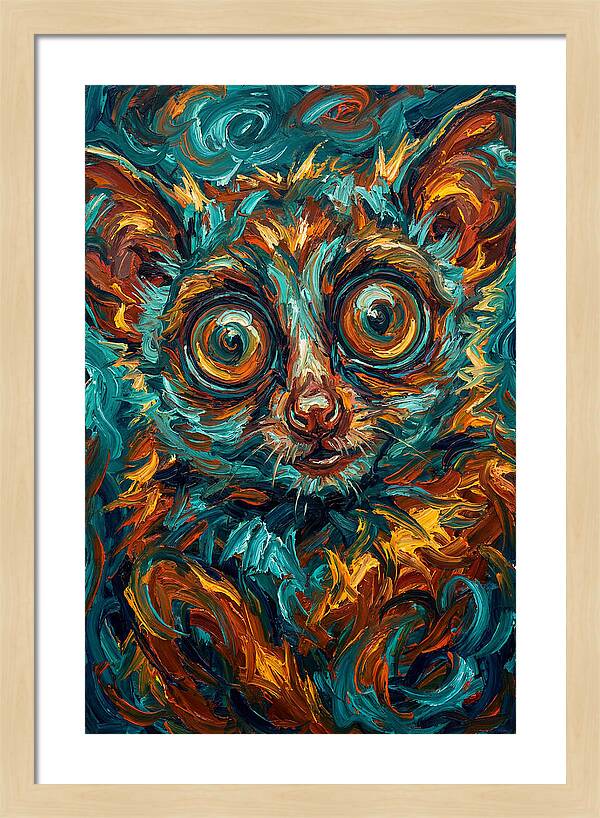 Bushbaby In Vibrant Swirls