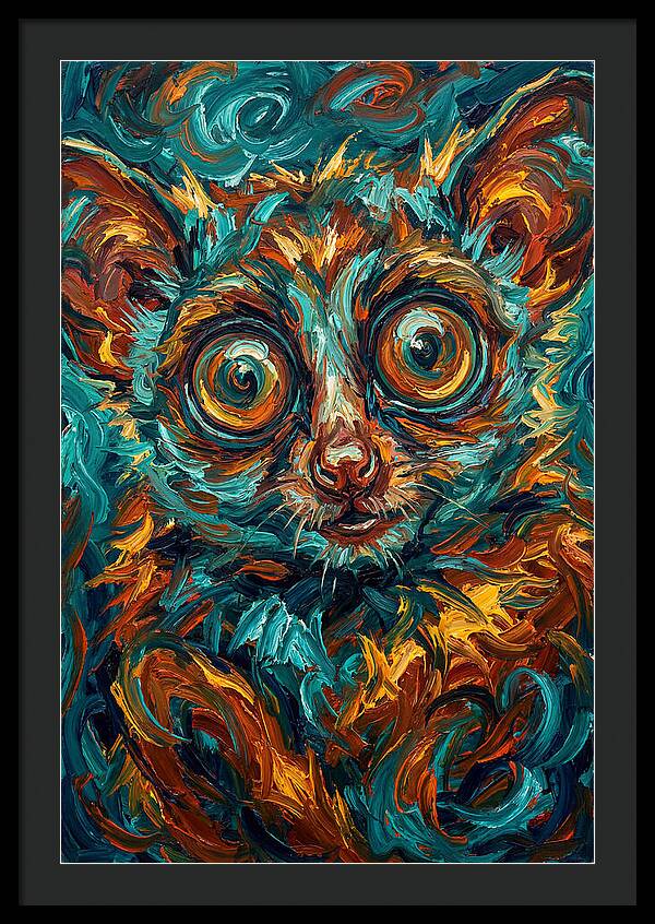 Bushbaby In Vibrant Swirls