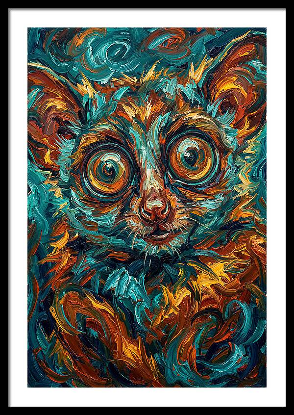 Bushbaby In Vibrant Swirls